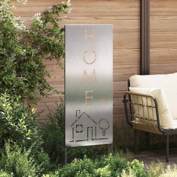 vidaXL Soukrom&iacute; na zahradě Řezac&iacute; Stř&iacute;brn&aacute; 50 x 140 cm Nerezov&aacute; ocel