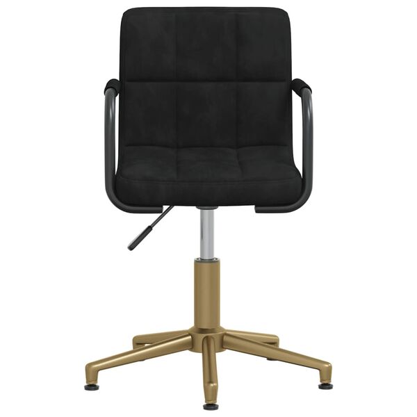 vidaXL Otočn&eacute; j&iacute;deln&iacute; židle 6 ks čern&eacute; samet