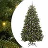 vidaXL Uměl&yacute; v&aacute;nočn&iacute; stromeček 210 cm 300 LED Tepl&aacute; b&iacute;l&aacute; PVC a ocel
