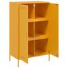 vidaXL Skříň highboard hořčicově žlutá 68 x 39 x 113 cm ocel