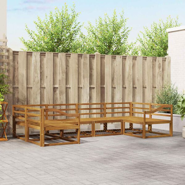 vidaXL Venkovn&iacute; pohovkov&aacute; souprava 6 pcs Př&iacute;rodn&iacute;