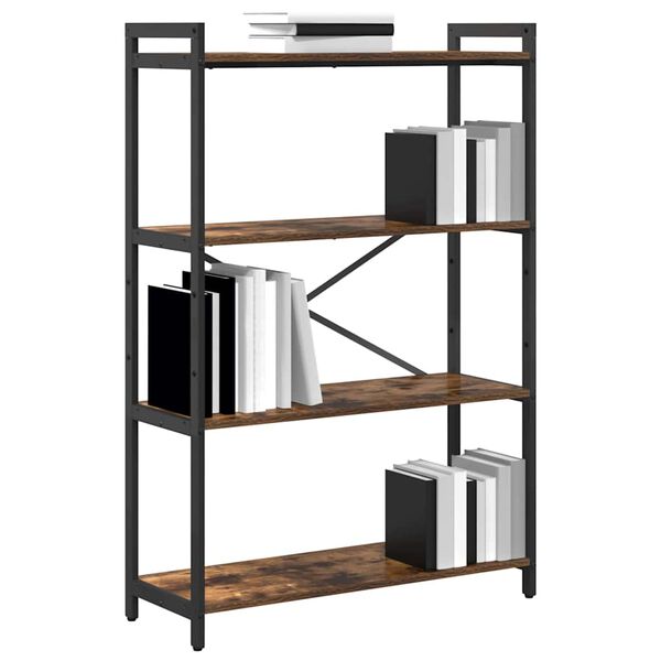 vidaXL Knihovna Kouřov&yacute; dub 80 x 30 x 120 cm kompozitn&iacute; dřevo