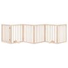 vidaXL Psí branka s dvířky, skládací, 6 panelů, 300 cm, topolové dřevo