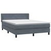 vidaXL Box spring postel s matrac&iacute; tmavě &scaron;ed&aacute; 140x220 cm samet