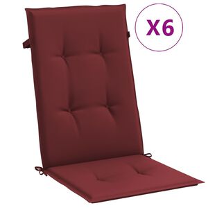vidaXL Podu&scaron;ky na židli vysok&eacute; opěradlo 6 ks v&iacute;nov&aacute; melanž 120x50x4 cm