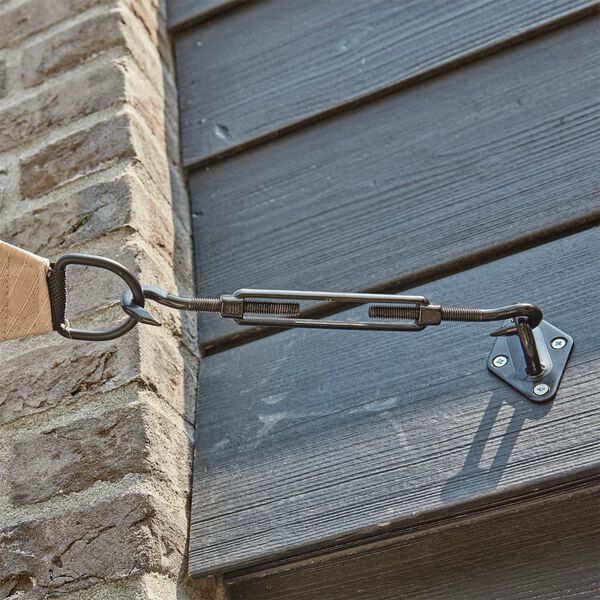 Livin'outdoor Upevňovac&iacute; prvky pro čtvercovou st&iacute;nic&iacute; plachtu čern&eacute;
