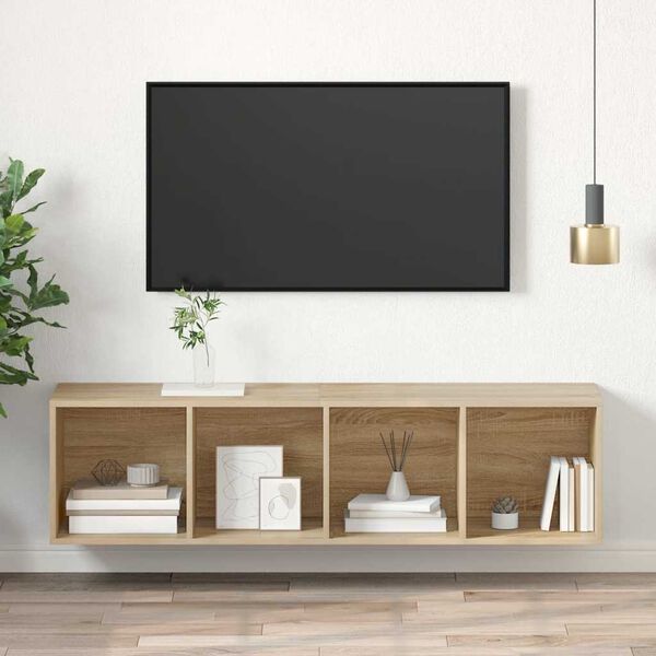 vidaXL N&aacute;stěnn&aacute; TV skř&iacute;ňka dub sonoma 37 x 37 x 142,5 cm dřevotř&iacute;ska