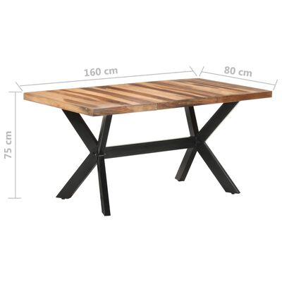 vidaXL Jídelní stůl 160x80x75 cm masiv s medovou povrchovou úpravou