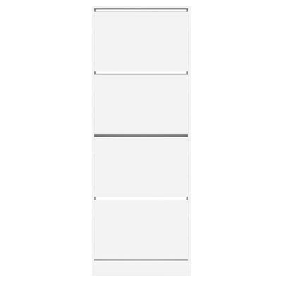 vidaXL Botník bílý 60 x 21 x 163,5 cm kompozitní dřevo