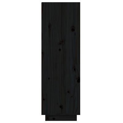 vidaXL Botník černý 60 x 34 x 105 cm masivní borové dřevo