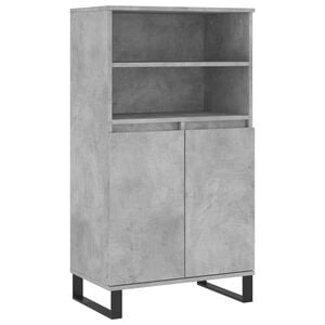 vidaXL Skř&iacute;ň highboard betonově &scaron;ed&aacute; 60 x 36 x 110 cm kompozitn&iacute; dřevo