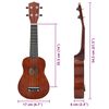vidaXL Set sopránové ukulele s obalem pro děti tmavé dřevo 21"
