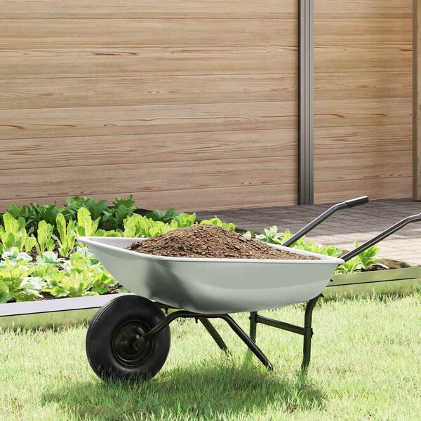 vidaXL N&aacute;hradn&iacute; t&aacute;cek na kolečko Stř&iacute;brn&aacute; 80 x 60 x 25 cm Ocel