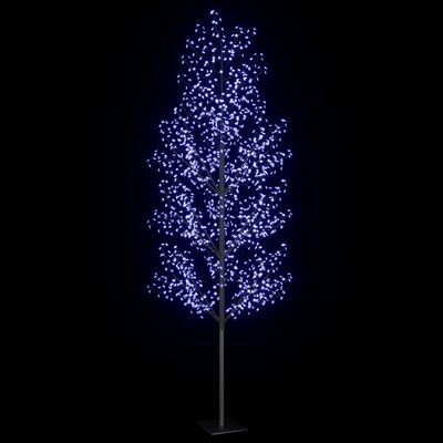 vidaXL Vánoční strom 1 200 LED modré světlo třešňový květ 400 cm