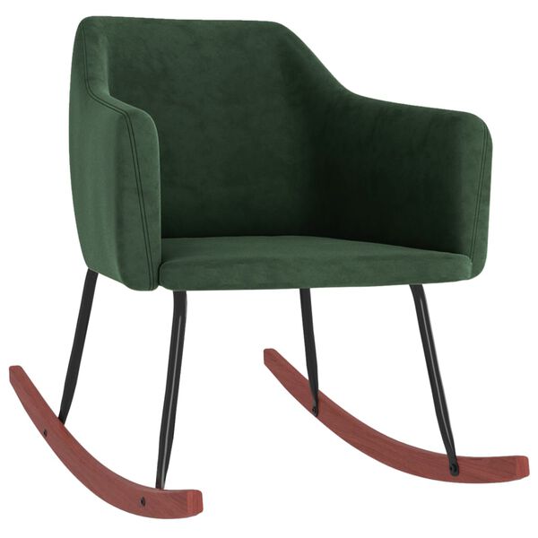 vidaXL Houpac&iacute; křeslo tmavě zelen&eacute; samet