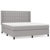 vidaXL Box spring postel s matrac&iacute; světle &scaron;ed&aacute; 160 x 200 cm textil