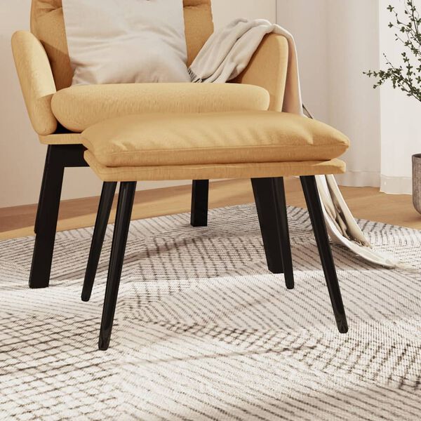 vidaXL Podnožka kr&eacute;mov&aacute; 45x30x35 cm tkanina z mikrovl&aacute;kna