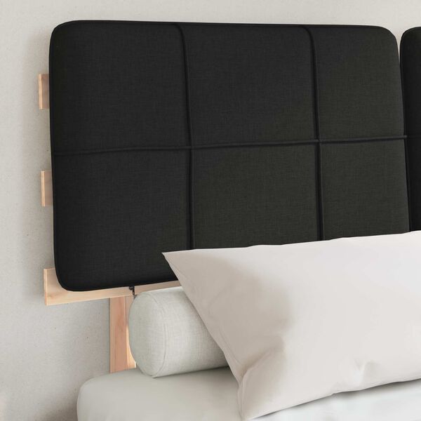 vidaXL R&aacute;m postele s čalouněn&yacute;m čelem s čelo Čern&aacute; 120 x 200 cm