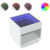 vidaXL Nočn&iacute; stolek s Infinity LED b&iacute;l&yacute; 50 x 50 x 50 cm