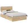 vidaXL Postel s &uacute;ložn&yacute;m prostorem se z&aacute;suvkou Sonoma dub 135 x 190 cm
