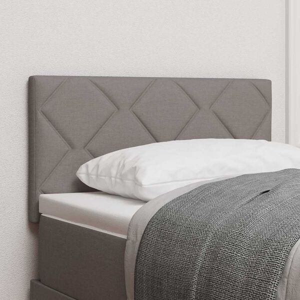 vidaXL Čelo postele s LED p&aacute;sov&yacute;mi světly s čelo Taupe 80 cm textil