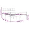 vidaXL Postel s čelem pro seniory b&iacute;l&yacute; 160x200 cm masivn&iacute; dřevo