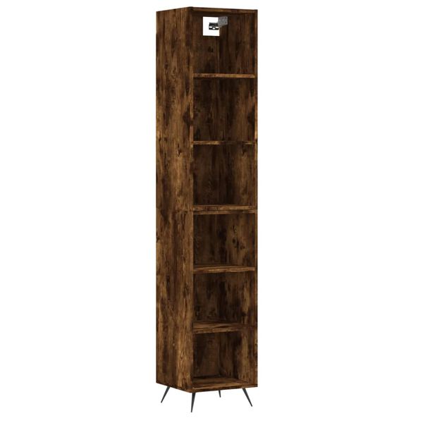 vidaXL Skř&iacute;ň highboard kouřov&yacute; dub 34,5x32,5x180 cm kompozitn&iacute; dřevo