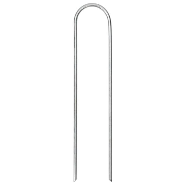 vidaXL Zemní kolíky tvaru U 50 ks 15 x 3,5 cm pozinkovaná ocel