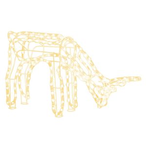 vidaXL V&aacute;nočn&iacute; sob s tepl&yacute;mi b&iacute;l&yacute;mi LED 73 x 31 x 45 cm