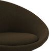 vidaXL Otočn&aacute; j&iacute;deln&iacute; židle tmavě hněd&aacute; textil