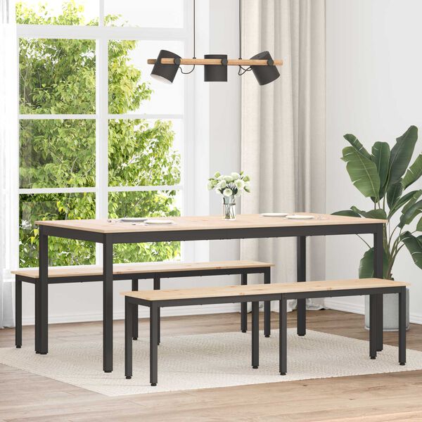 vidaXL lavice Př&iacute;rodn&iacute; 160 x 35 x 45 cm Masivn&iacute; borov&eacute; dřevo