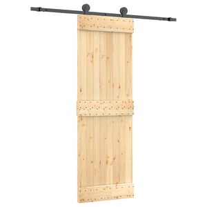 vidaXL Posuvn&eacute; dveře Přirozen&aacute; a čern&aacute; 70 x 210 cm