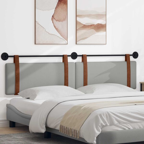 vidaXL Z&aacute;věsn&aacute; čeln&iacute; deska Oblačno &scaron;ed&aacute; 210 x 55 x 5 cm Antick&yacute; PU