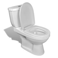 vidaXL Záchodová mísa s nádržkou bílá