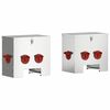vidaXL Krm&iacute;tko pro slepice 2 pcs Stř&iacute;brn&aacute; 40,5 x 25 x 38 cm