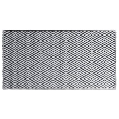 vidaXL Venkovní koberec bílý a černý 120 x 180 cm PP