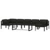 vidaXL 8dílná zahradní sedací souprava s poduškami hliník antracitová
