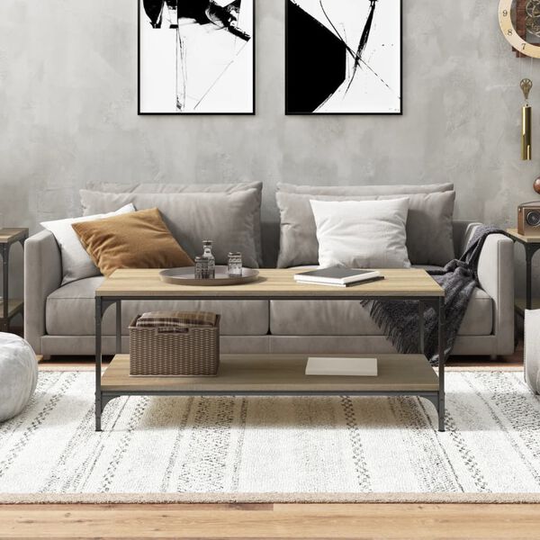 vidaXL Konferenčn&iacute; stolek dub sonoma 100x50x40 cm kompozitn&iacute; dřevo