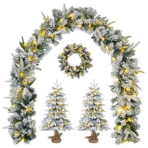 vidaXL Mini v&aacute;nočn&iacute; stromeček 45 cm 125 LED Tepl&aacute; b&iacute;l&aacute; PVC a PE