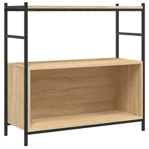 vidaXL Knihovna dub sonoma 80 x 30 x 78,5 cm kompozitn&iacute; dřevo a železo