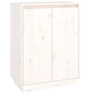 vidaXL Botn&iacute;k b&iacute;l&yacute; 60 x 35 x 80 cm masivn&iacute; borov&eacute; dřevo