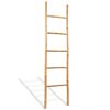 vidaXL Žebř&iacute;k na ručn&iacute;ky s 5 př&iacute;člemi, bambus, 150 cm