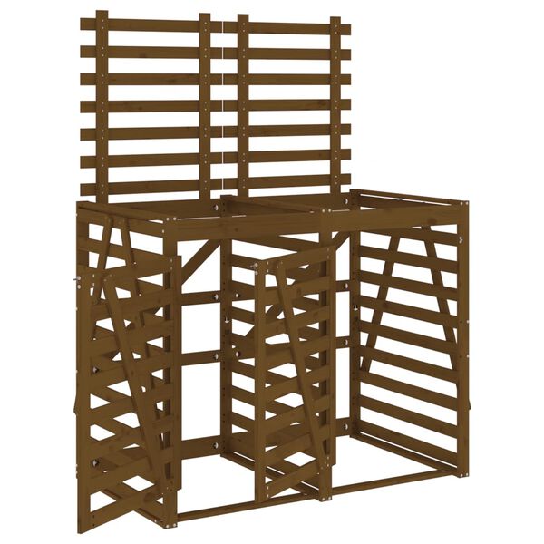 vidaXL &Uacute;ložn&yacute; box na dvě popelnice medově hněd&yacute; masivn&iacute; borov&eacute; dřevo