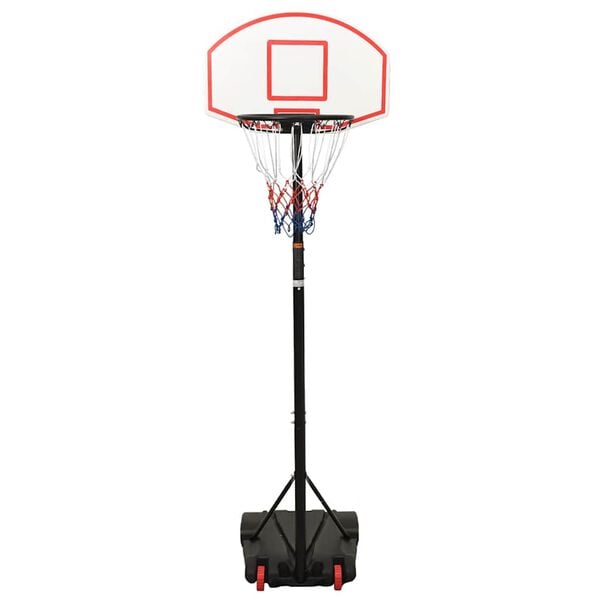 vidaXL Basketbalov&yacute; ko&scaron; b&iacute;l&yacute; 216&ndash;250 cm polyethylen