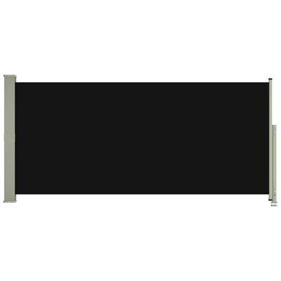 vidaXL Zatahovací boční markýza 140 x 300 cm černá