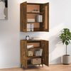 vidaXL Skř&iacute;ň highboard kouřov&yacute; dub 70x34x180 cm kompozitn&iacute; dřevo