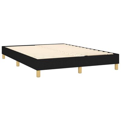 vidaXL Box spring postel s matrací černá 140x200 cm textil