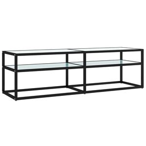vidaXL TV stolek b&iacute;l&yacute; mramor 140 x 40 x 40,5 cm tvrzen&eacute; sklo