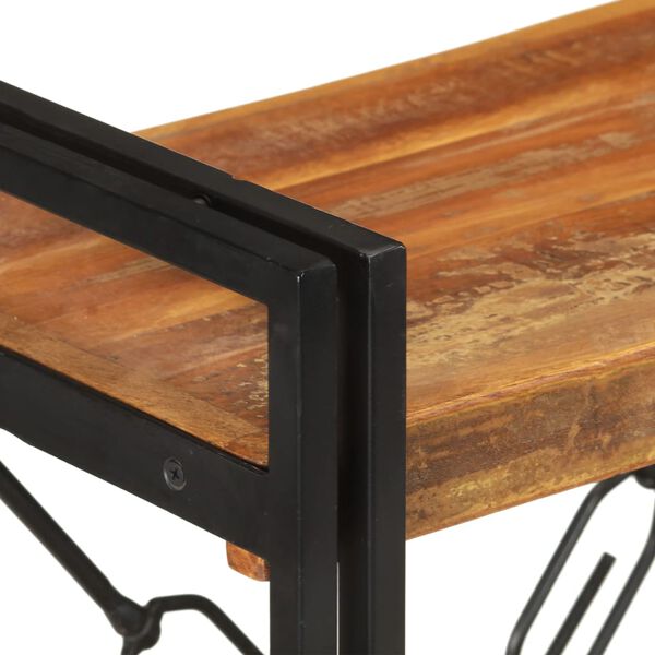 vidaXL Knihovna se 3 policemi 90x30x80 cm masivn&iacute; recyklovan&eacute; dřevo