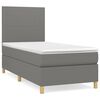 vidaXL Box spring postel s matrac&iacute; tmavě &scaron;ed&aacute; 90x190 cm textil